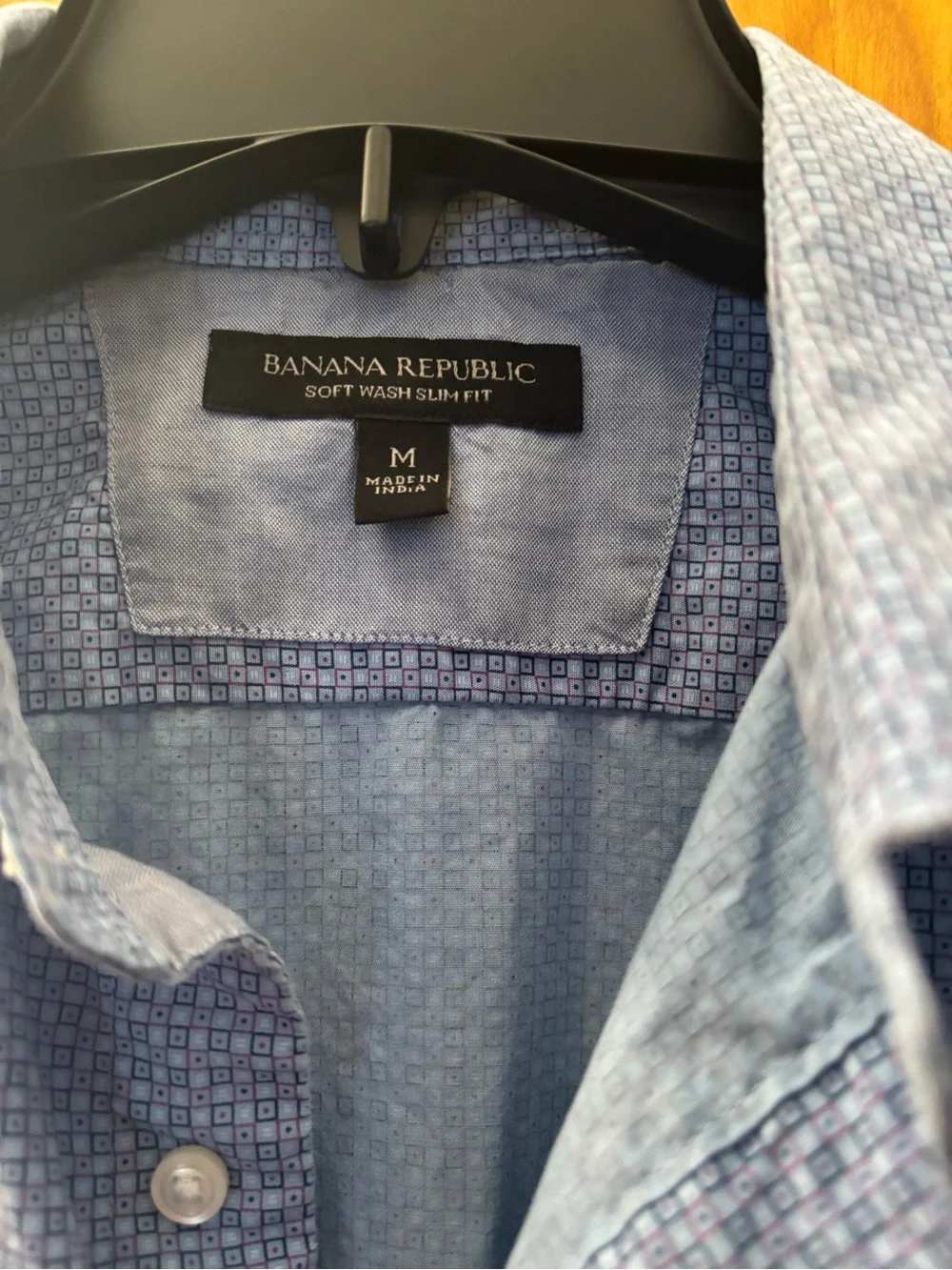 Banana Republic blue button-up shirt, size M